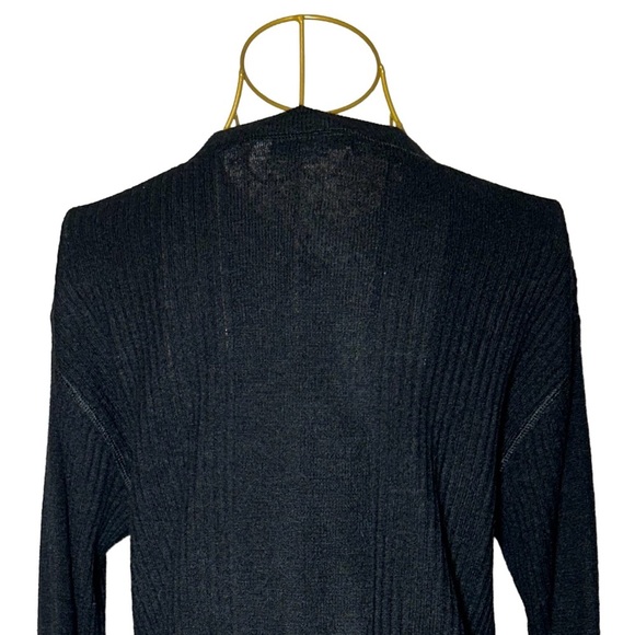 NWT Madewell OVERSIZED Black Ribbed Alpaca-Blend, Soft Crewneck Sweater, XXS - Picture 10 of 15